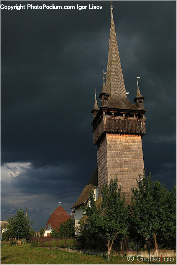 Architecture, Bell Tower, Clock Tower, Tower, Spire, Steeple, Bush