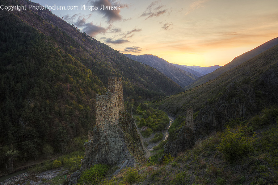 Mountain, Nature, Outdoors, Valley, Crest