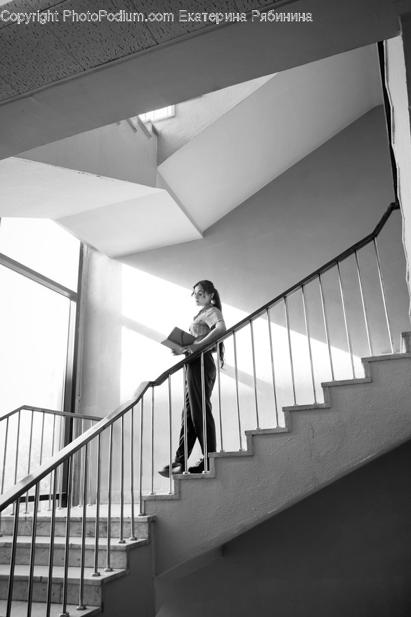 Human, People, Person, Banister, Handrail