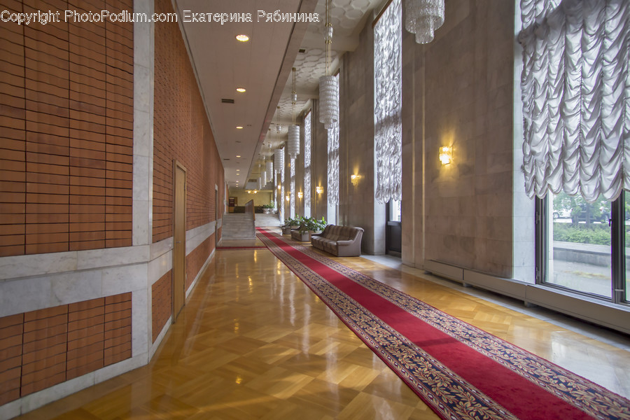 Corridor, Curtain, Home Decor, Floor, Hardwood