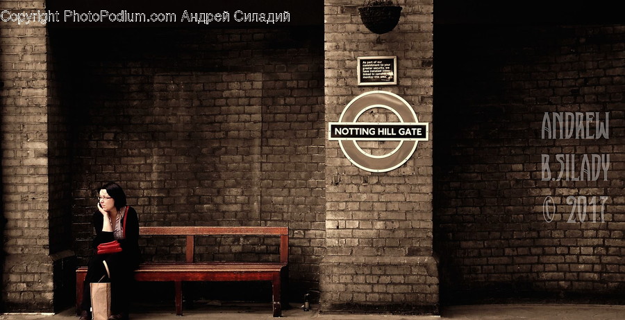 Human, People, Person, Bench, Brick