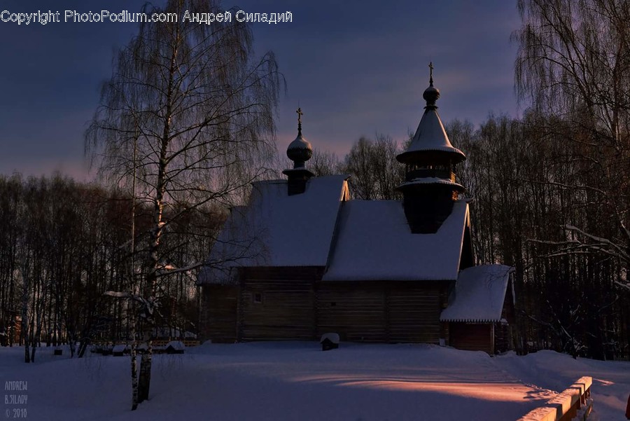 Outdoors, Snow, Architecture, Bell Tower, Building