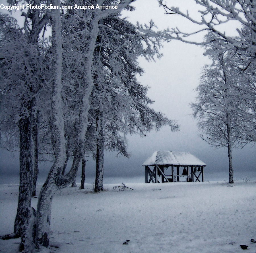Cabin, Hut, Rural, Shack, Shelter, Ice, Outdoors