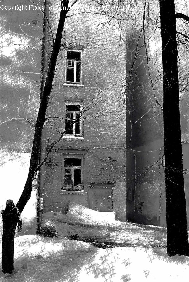 Outdoors, Snow, Alley, Alleyway, Building