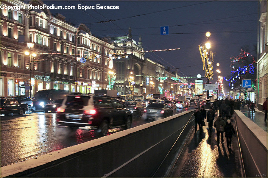 Automobile, Car, Vehicle, City, Downtown, Metropolis, Urban