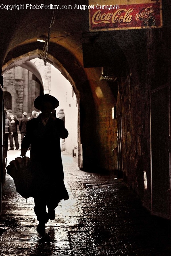 Human, People, Person, Silhouette, Alley