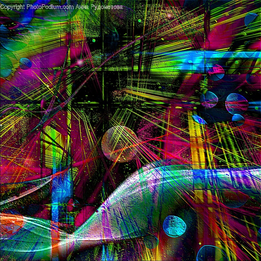Collage, Poster, Art, Lighting, Fractal