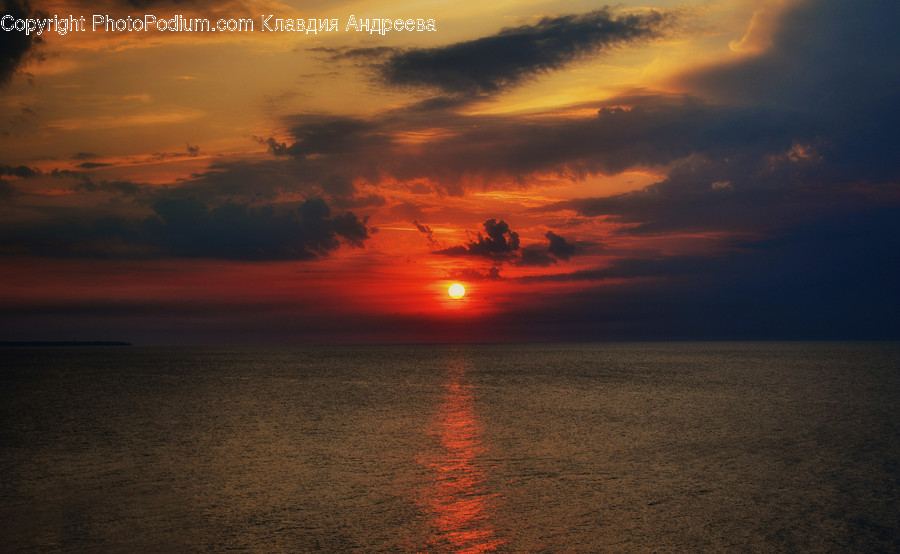 Dawn, Dusk, Nature, Outdoors, Red Sky