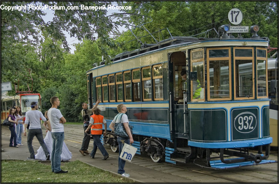 Human, People, Person, Train, Vehicle, Bus, Cable Car