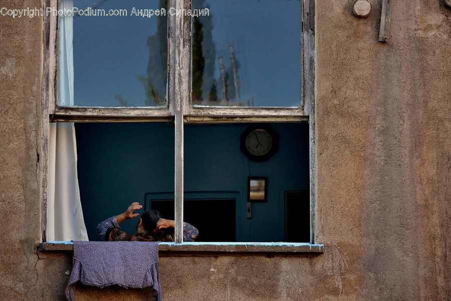 Human, People, Person, Window, Brick