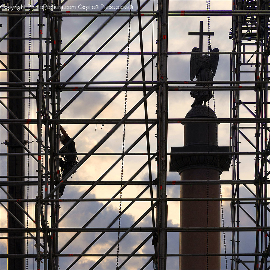 Construction, Scaffolding, Beacon, Building, Housing