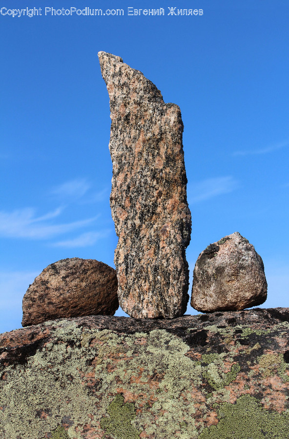 Rock, Cliff, Outdoors, Ruins, Architecture