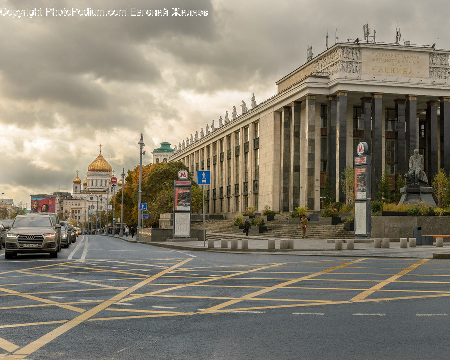 Building, Intersection, Road, City, Street