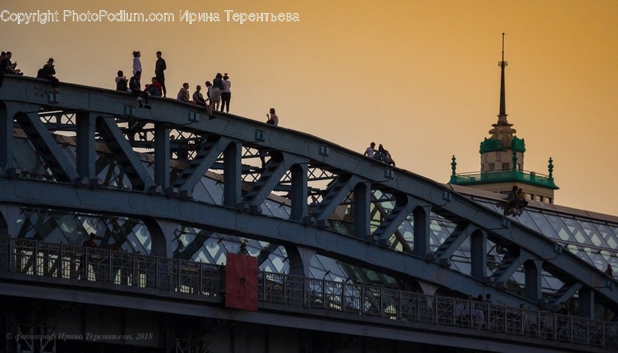 Bridge, Building, City, Town, Urban