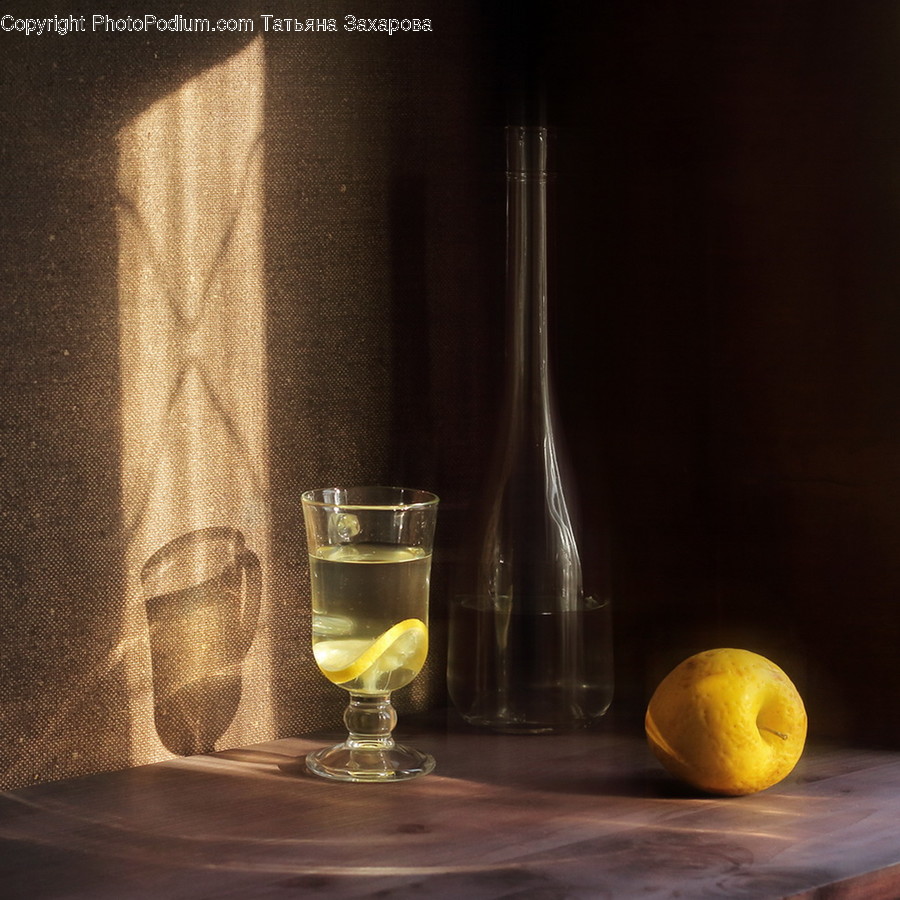 Glass, Goblet, Apple, Flora, Food