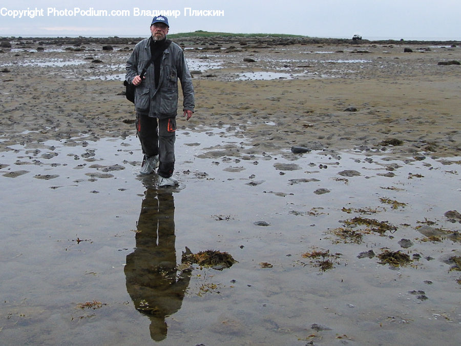 Human, People, Person, Puddle, Mud, Soil, Flood