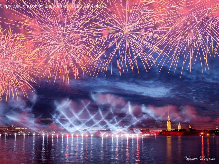 Fireworks, Night, Outdoors