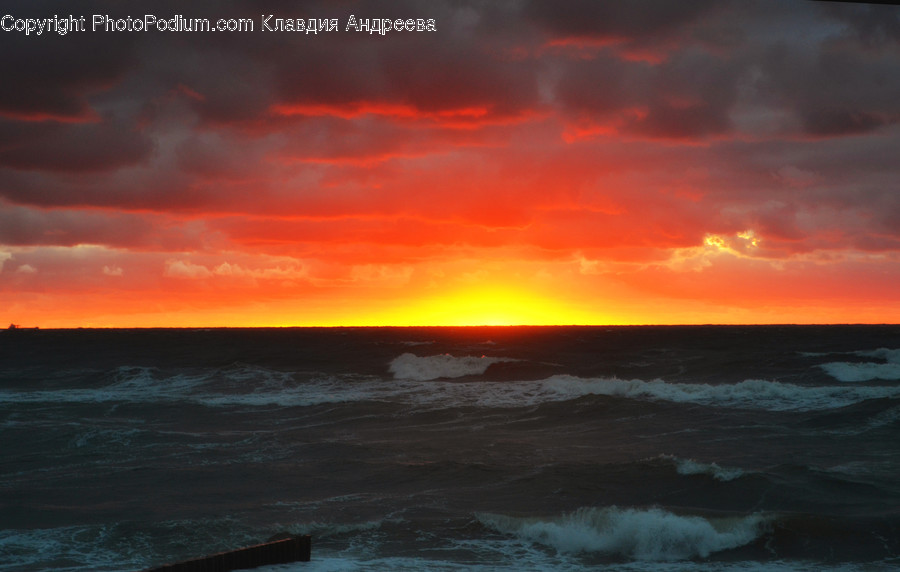 Dawn, Dusk, Nature, Outdoors, Red Sky