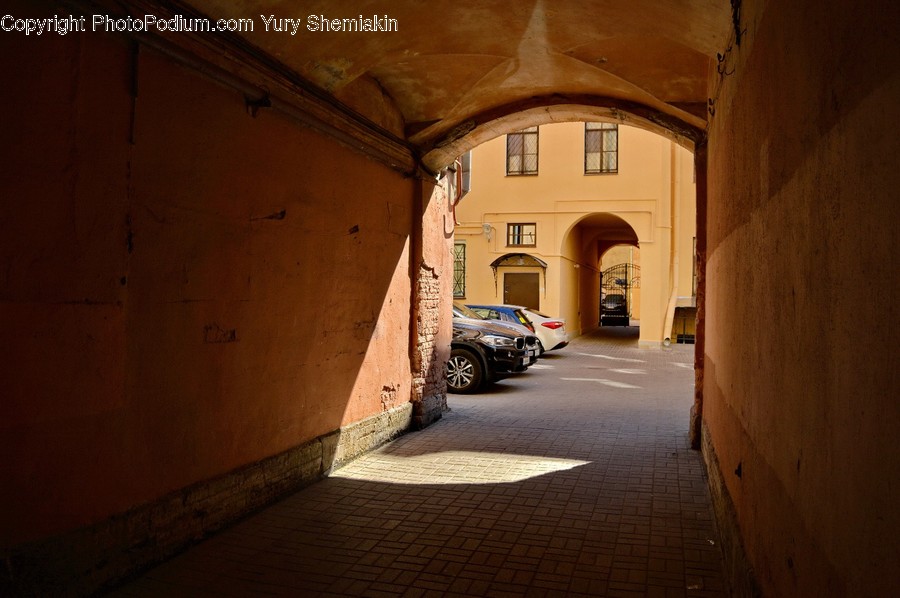 Corridor, Alley, Alleyway, Building, City