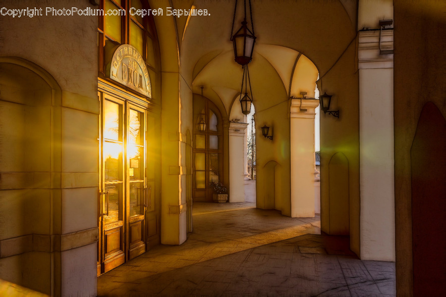 Corridor, Architecture, Building, Column, Pillar