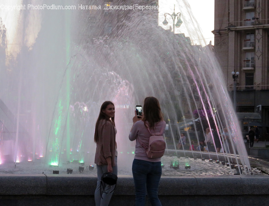 Human, People, Person, Fountain, Water