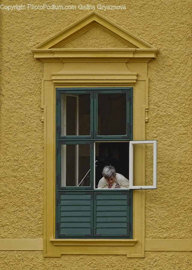 Window, Brick, Curtain, Home Decor, Shutter