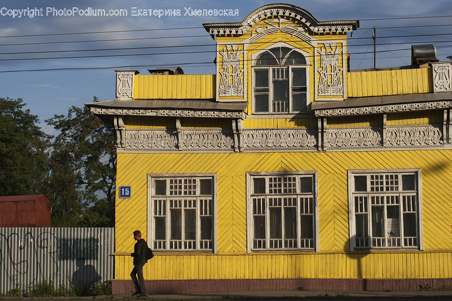 Fence, Building, House, Housing, Villa