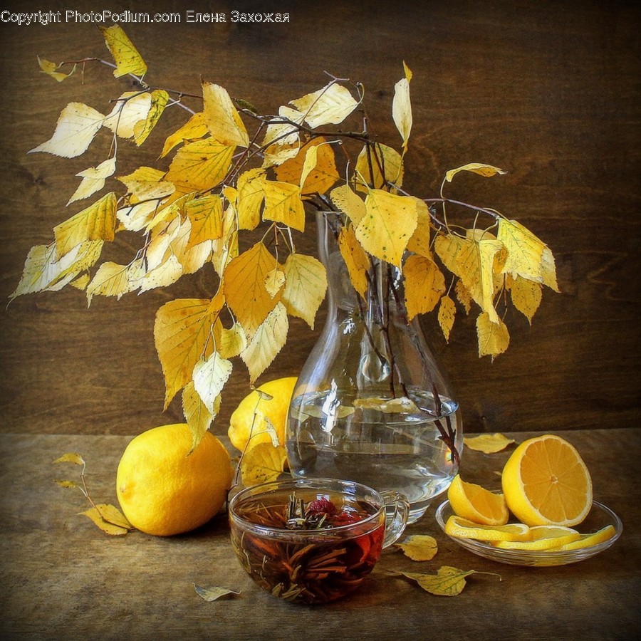 Glass, Goblet, Citrus Fruit, Flora, Food