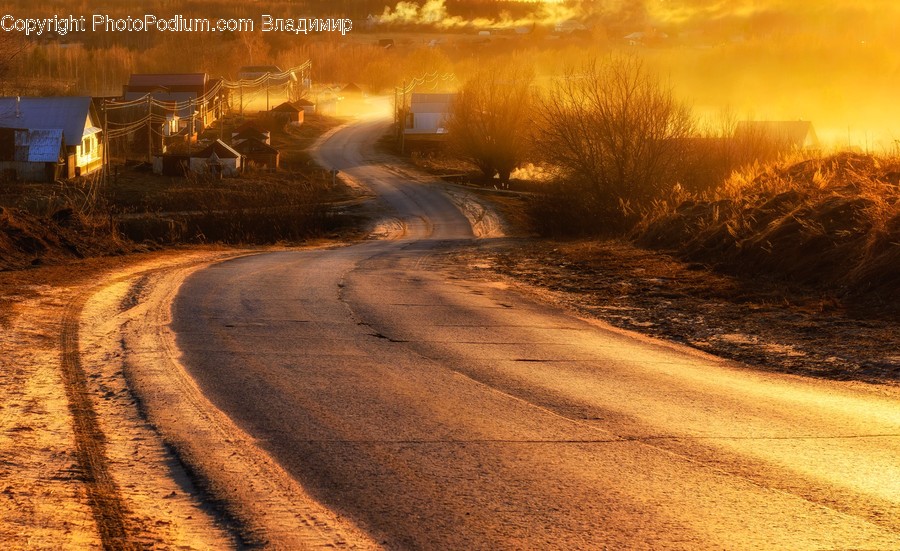 Dirt Road, Gravel, Road, Asphalt, Tarmac
