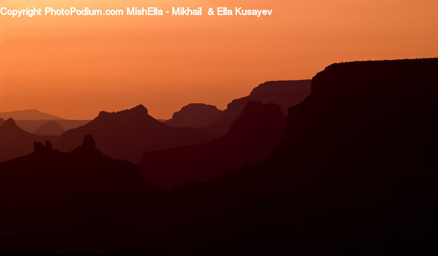 Dawn, Dusk, Sky, Sunrise, Sunset, Red Sky, Mountain