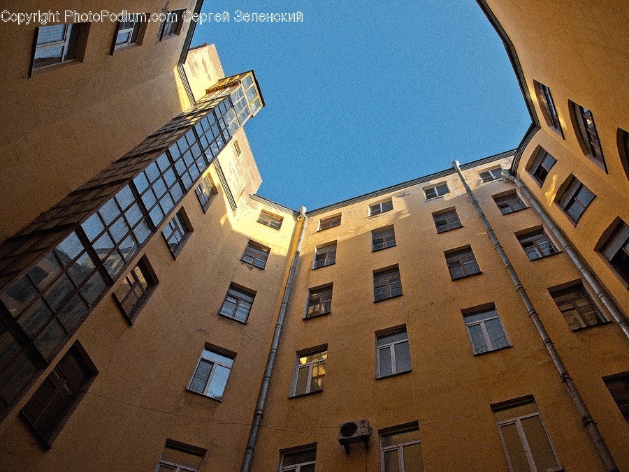 Apartment Building, Building, City, High Rise, Town