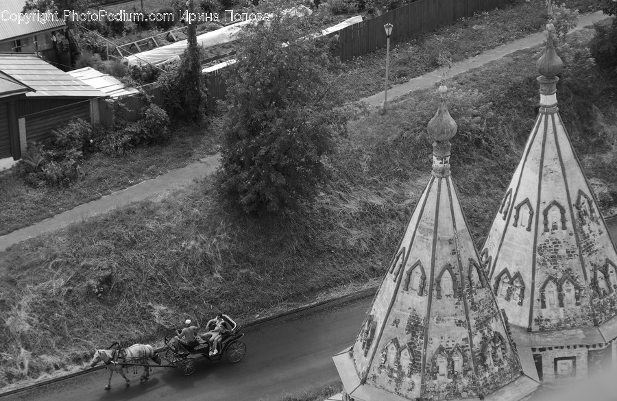 Transportation, Tricycle, Vehicle, Aerial View, Landscape