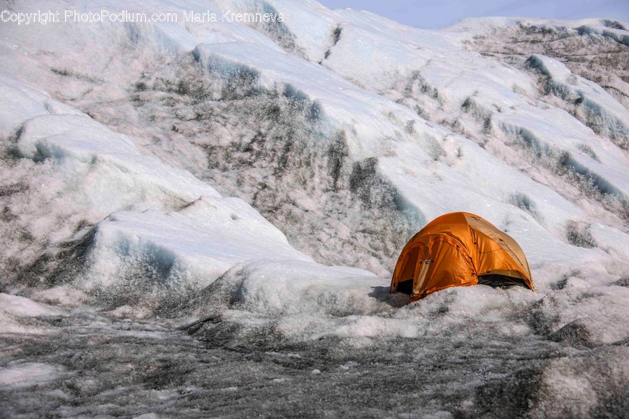 Tent, Glacier, Ice, Mountain, Nature