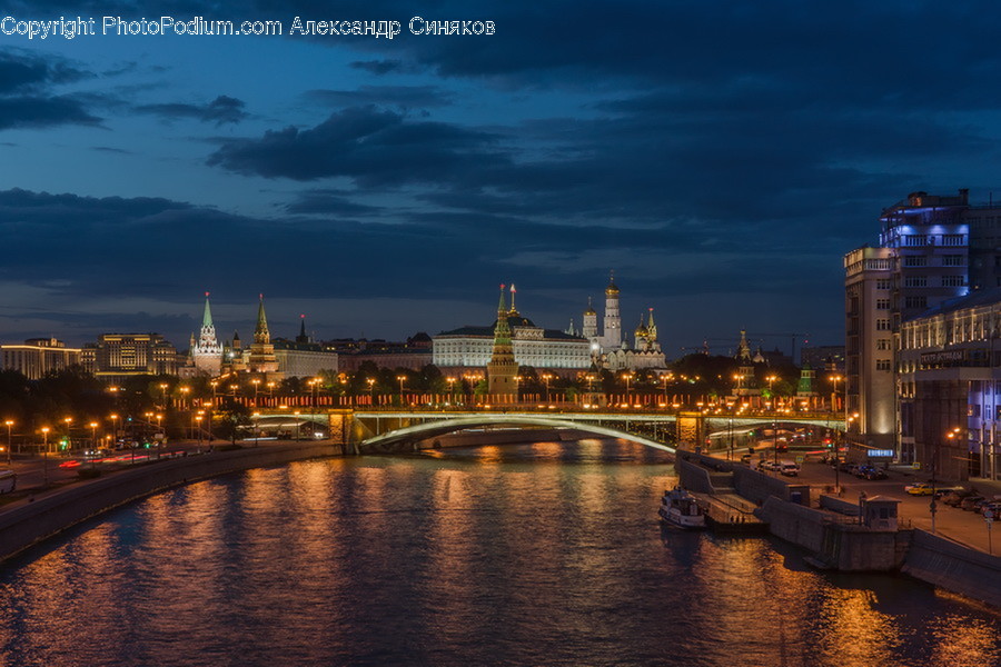 Bridge, Building, City, Town, Urban