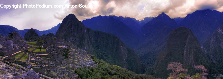 Crest, Mountain, Outdoors, Peak, Mountain Range, Valley, Architecture