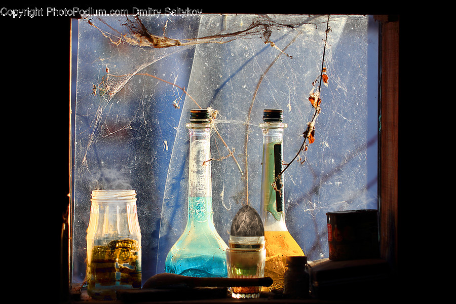 Beverage, Drink, Hourglass, Jar, Art