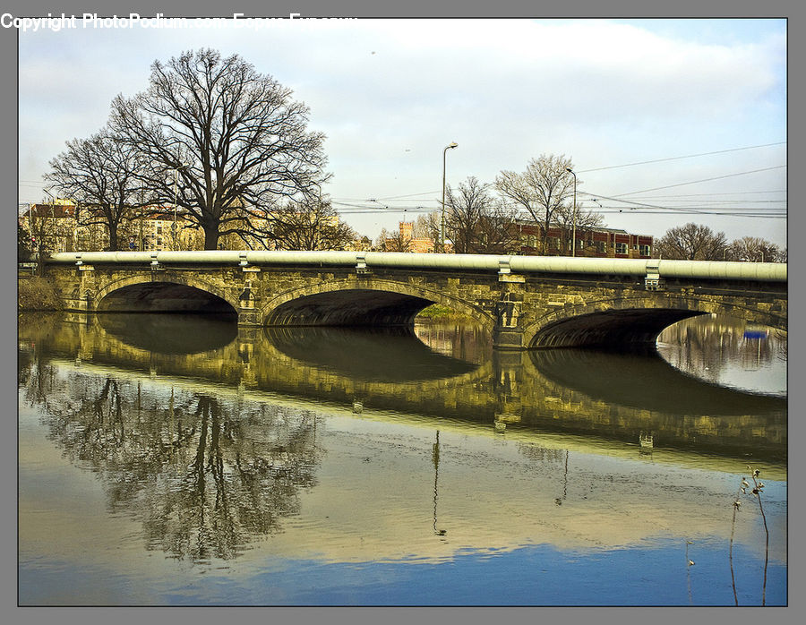 Canal, Outdoors, River, Water, Hole, Bridge