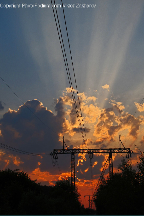 Cable, Connector, Electrical Device, Power Lines, Outdoors