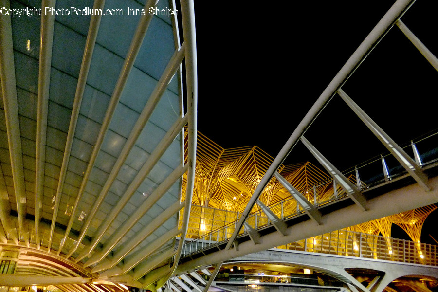 Architecture, Building, Convention Center, Freeway, Overpass