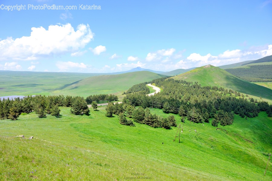Field, Grassland, Outdoors, Countryside, Hill