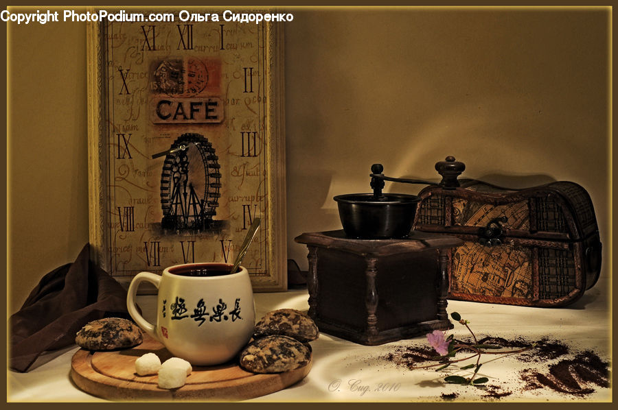 Analog Clock, Clock, Coffee Cup, Cup, Bowl, Amusement Park, Coffee Table