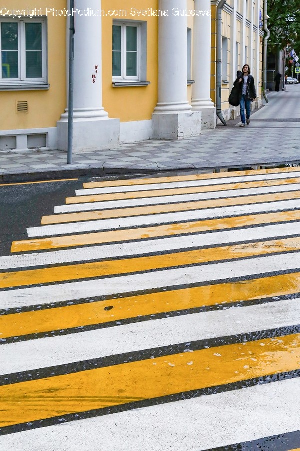 Asphalt, Road, Tarmac, Zebra Crossing, Balcony