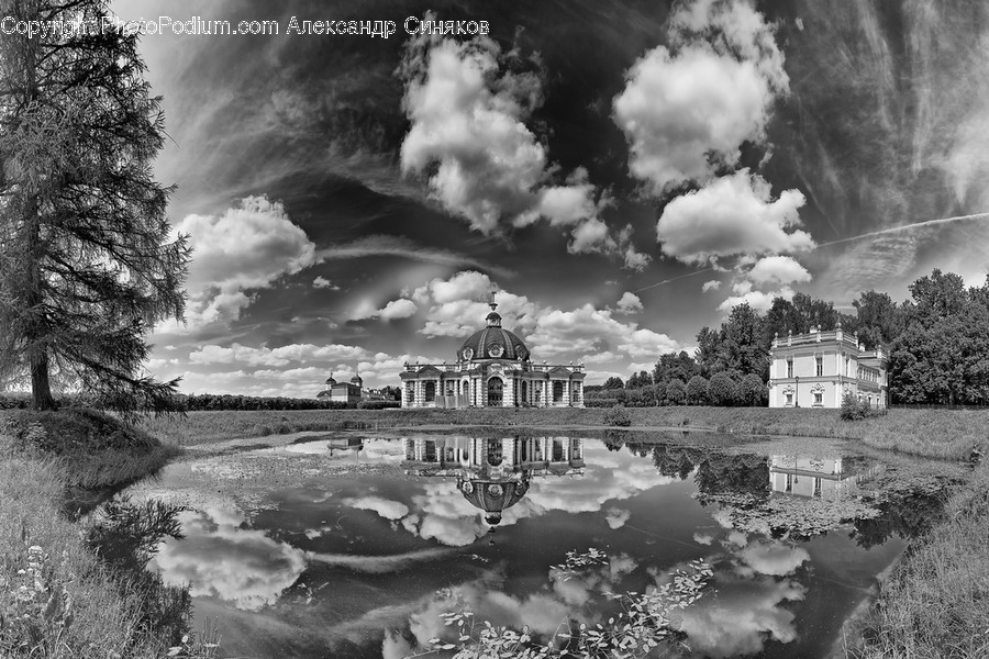 Puddle, Cloud, Cumulus, Nature, Outdoors