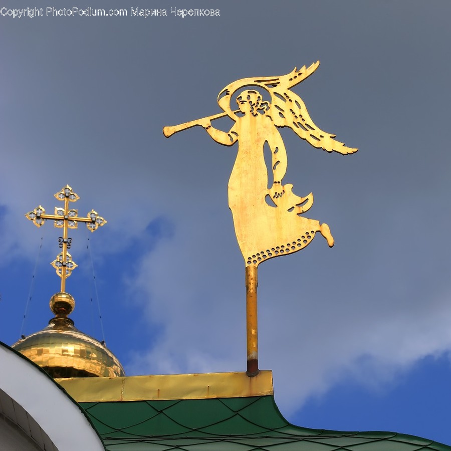Cross, Emblem, Architecture, Building, Tower