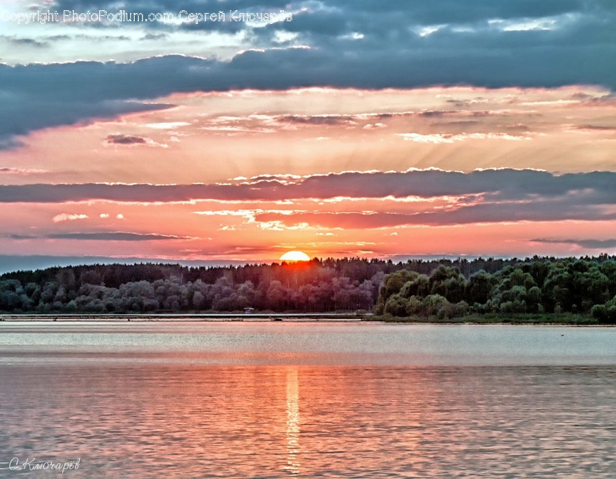 Dawn, Dusk, Nature, Outdoors, Red Sky