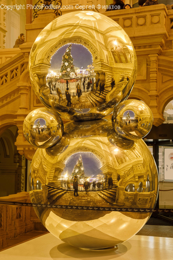Architecture, Building, Dome, Gold, Glass