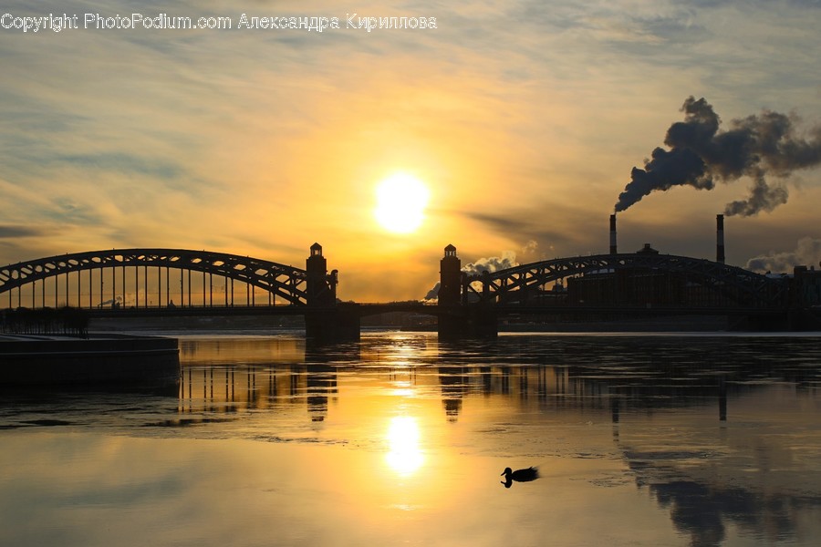 Pollution, Bridge, Building, Outdoors, Sky