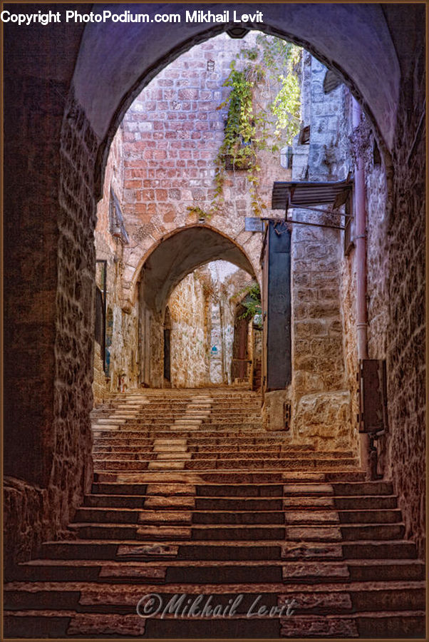 Arch, Patio, Brick, Castle, Fort, Architecture, Bell Tower