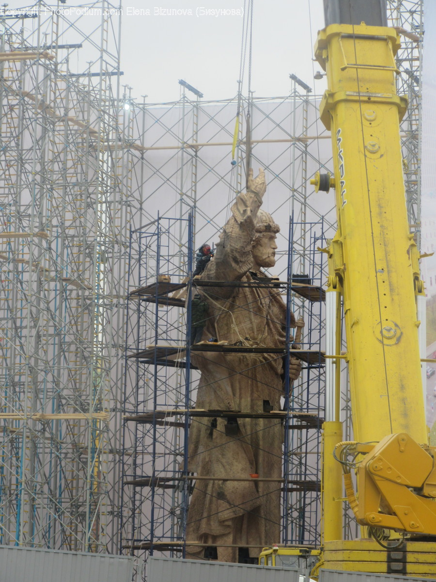 Art, Sculpture, Statue, Building, Factory