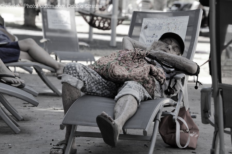 Chair, Furniture, Bench, Armchair, Asleep